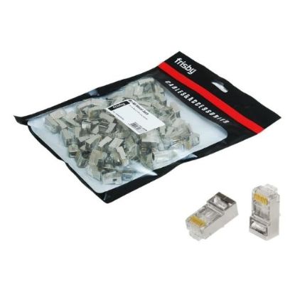 FRISBY FNW-RJ4522N RJ45 FTP CAT6 KONNEKTOR METAL 100LÜ PAKET resmi
