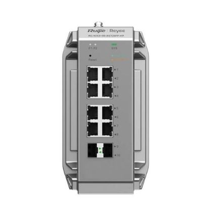 RUIJIE REYEE RG-NIS3100-8GT2SFP-HP 8 PORT GIGABIT +2X1GB SFP ENDUSTRIYEL 240W POE SWITCH resmi