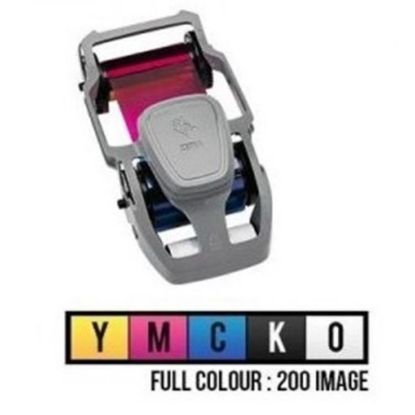 ZEBRA 800300-250EM ZC100/ZC300 UYUMLU TEK YÜZ 200 BASKI RENKLİ RİBON resmi